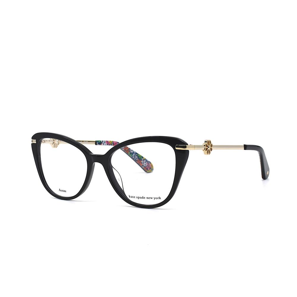NEW KATE SPADE FLAVIA 807 BLACK/GOLD AUTHENTIC EYEGLASSES FRAME - Picture 1 of 10